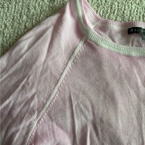 Elliott Lauren Women's Cotton Long Sleeve Crewneck Pullover Sweater Pink size M